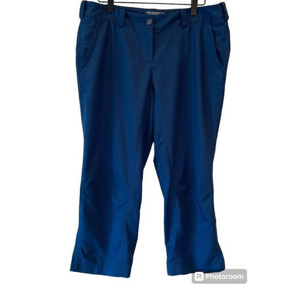 Nike GOLF Womens Crop Pants Dri Fit  Size 10 Blue - Picture 1 of 6